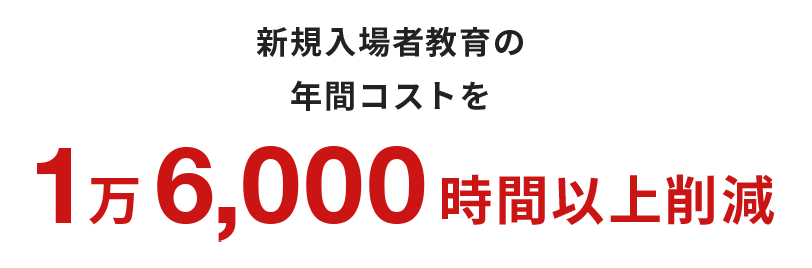 新規入場者教育の年間コストを1万6000時間以上削減